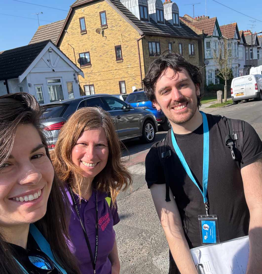 Abbi with her colleague Dan, and Caroline from Southend City Council