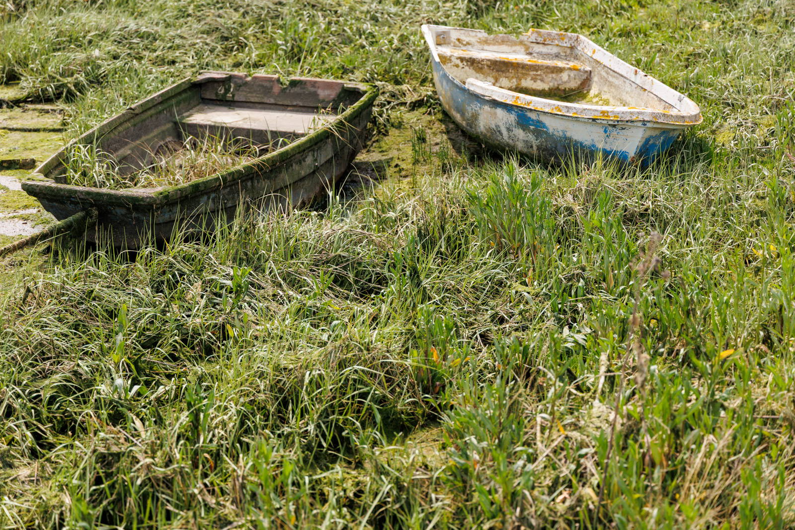 Abandoned boats at Leigh High Street